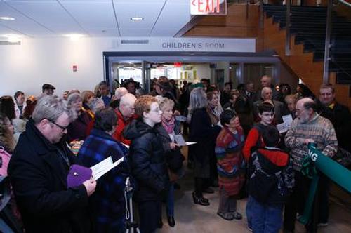 A large crowd attended the Athol Library Dedication Celebration in January.