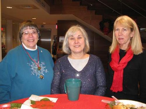Karen, Deb & Jean at the Library Holiday Party 2014.
