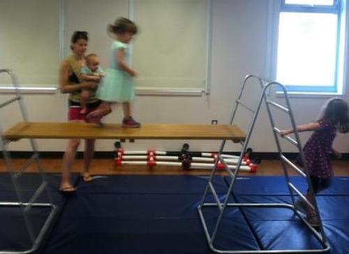 Obstacle course that the Athol YMCA set up for our On Your Mark Get Set Read Summer Reading Kick Off!