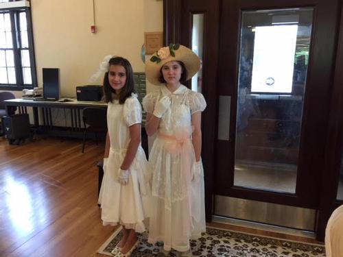 These girls are ready for the Athol Public Library’s 100 year Tea Event.