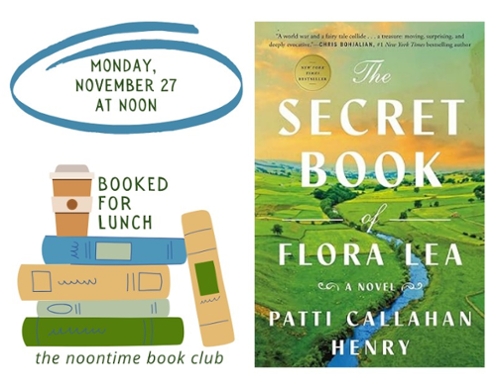 Booked For Lunch LOGO and the book cover.