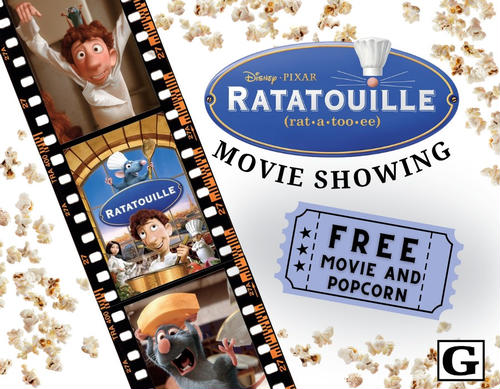Image of a film strip with images of characters from the movie.