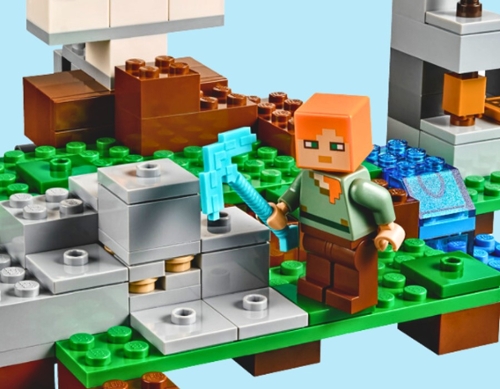 An image of a LEGO person on a stack of LEGOs.