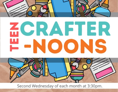 Teen Crafternoons flyer to accompany the news item.