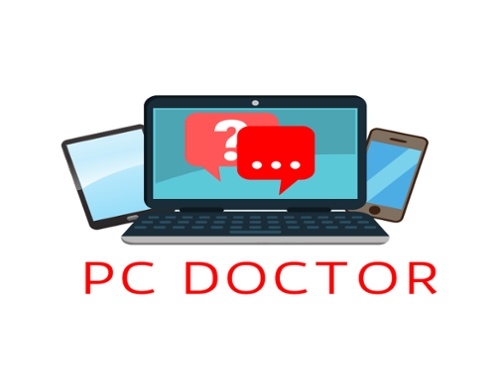 Cartoon image of a tablet, laptop, and smart phone.