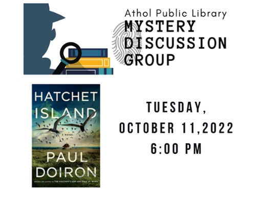 Cover image of the book with the Mystery Discussion detective logo.