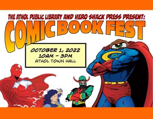 Comic art to accompany the comic fest information.