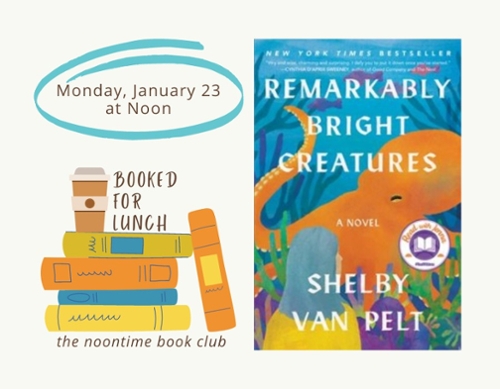Image of the book cover and Booked for Lunch stack of books logo.