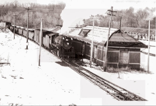 Black and white photo of a train taken by Dale Monette.