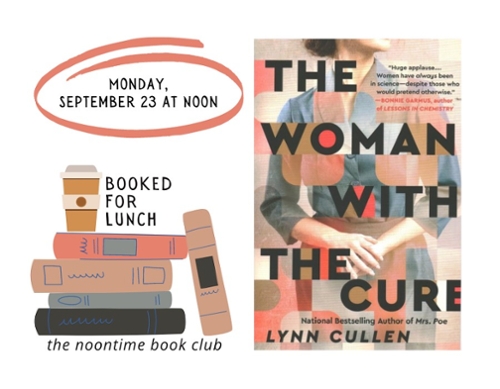 Booked For lunch logo and the book cover.