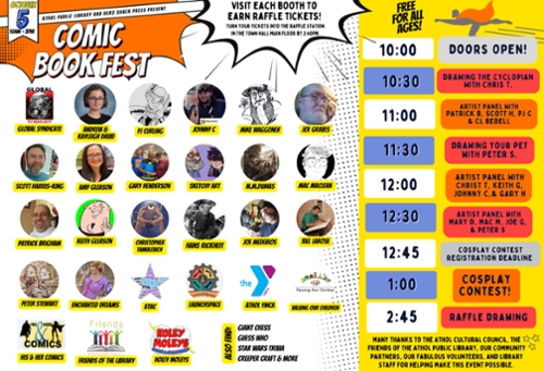 comic artists and schedule