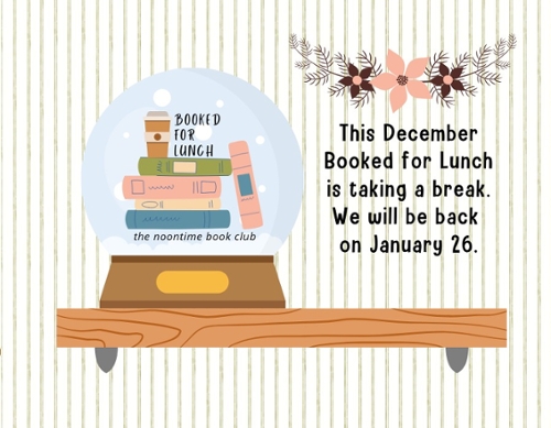 A snow globe with the booked for lunch logo inside.