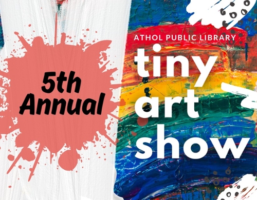 Paint splotch with the text 4th annual and a backdrop of rainbow coloring.