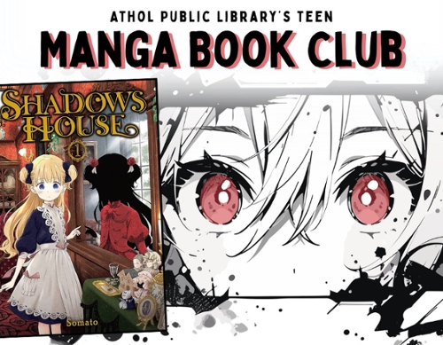 Image of the book cover and a cartoon Manga character.