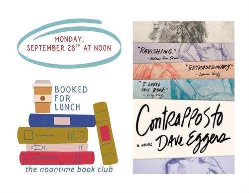 Booked for Lunch Logo and the book cover.
