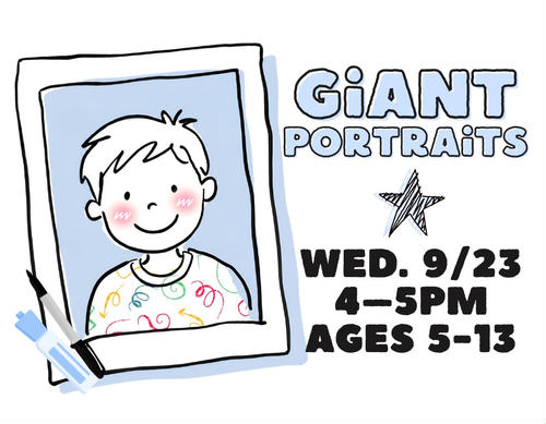 A cartoon example of a giant portrait.